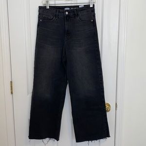 Black wide leg jeans
